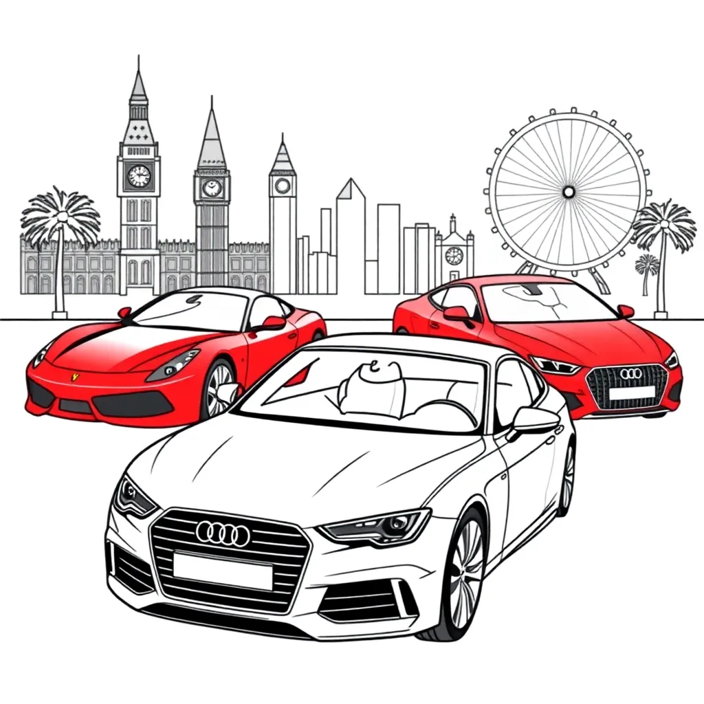 Luxury sports car illustration