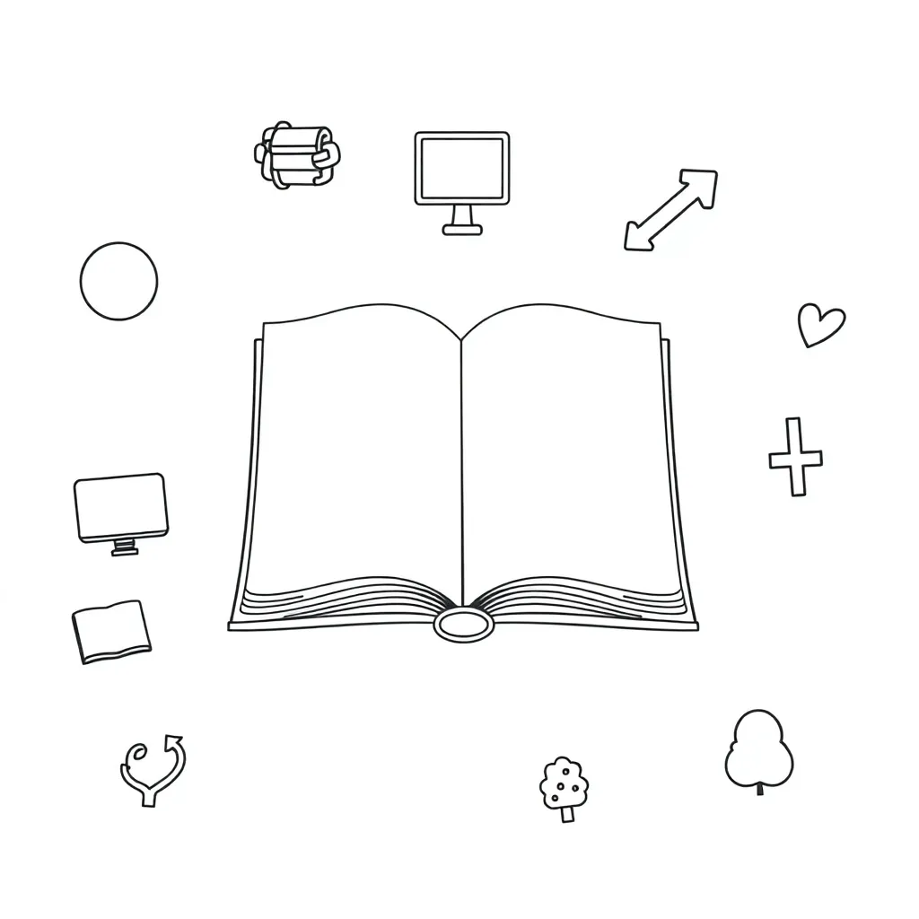 Dictionary and magnifying glass