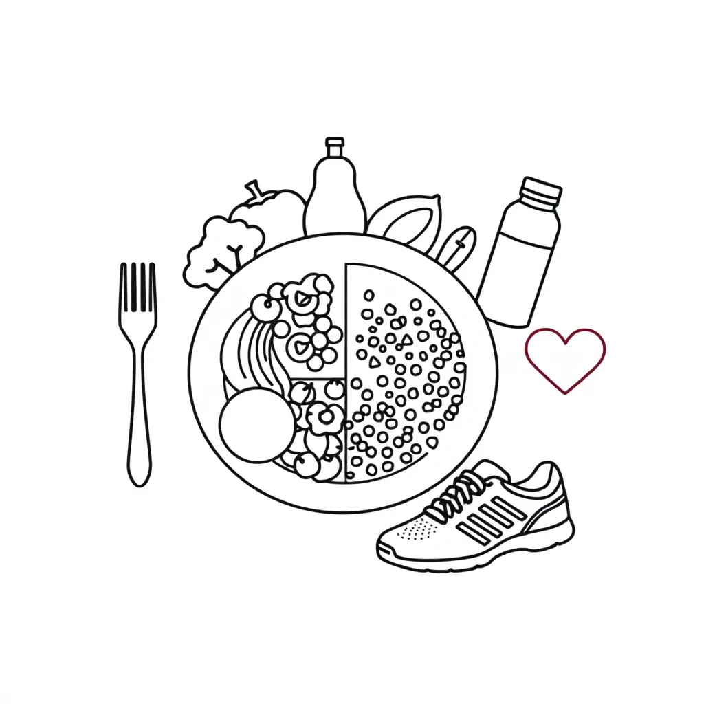 Healthy habits illustration
