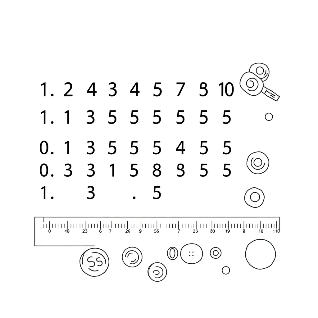 Decimal numbers and money illustration