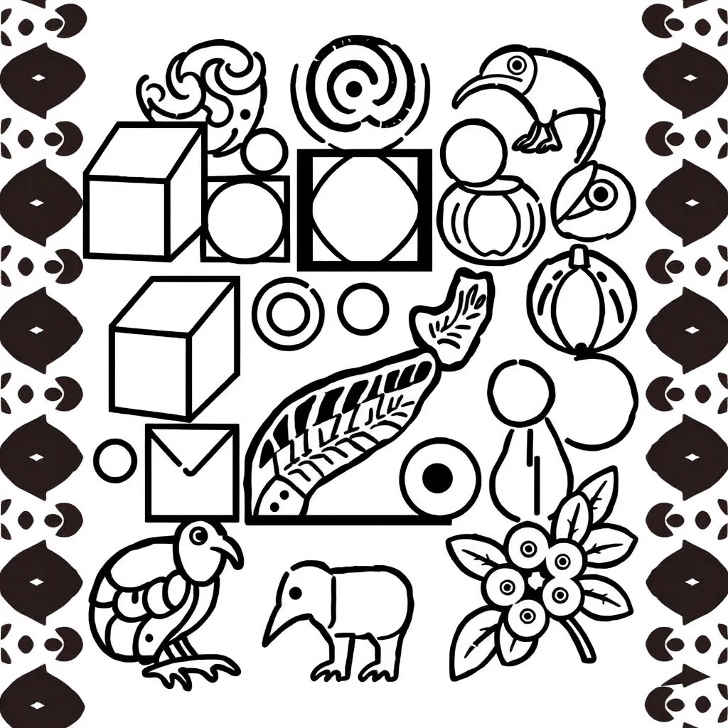 3D shapes illustration