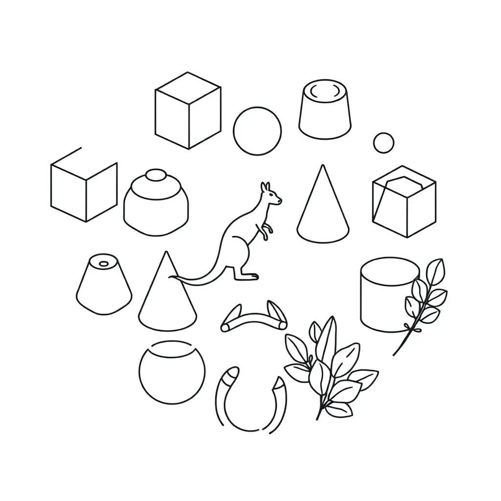 3D shapes including cube, sphere, cylinder, cone and rectangular prism