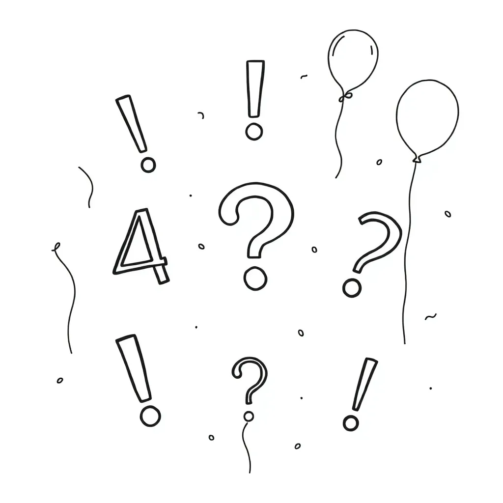 Magnifying glass searching for punctuation marks
