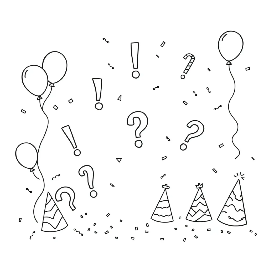Detective with magnifying glass searching for punctuation marks
