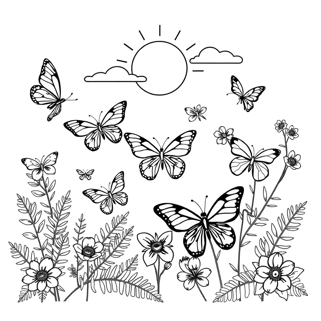 Colourful butterfly illustration