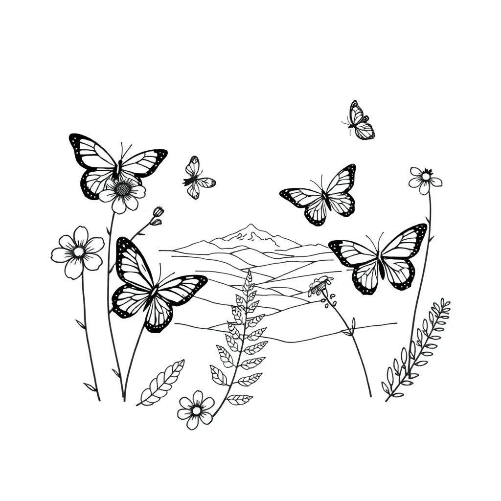 Colourful butterfly illustration