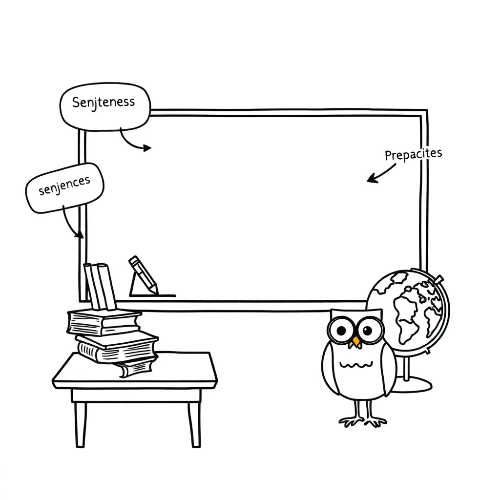 Grammar and sentence structure illustration