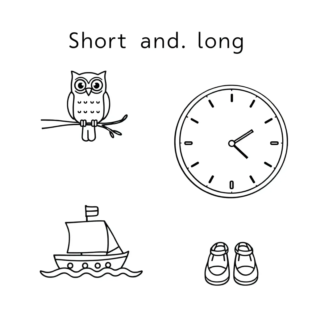 Short and long O sounds illustration