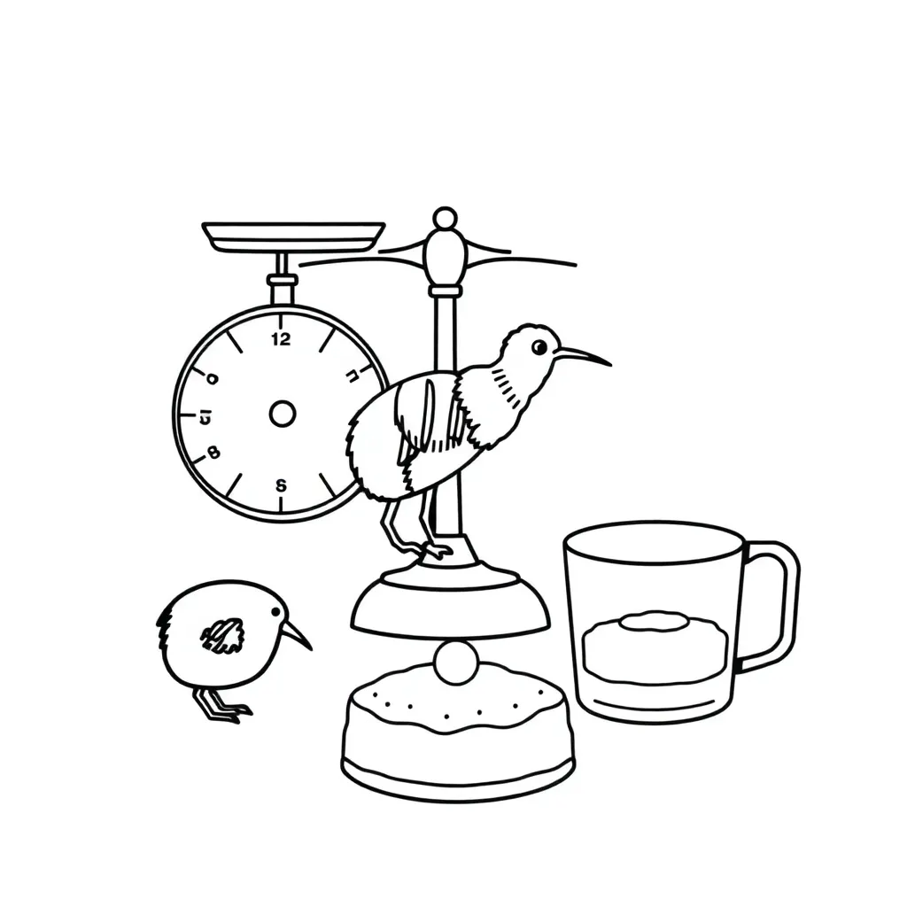 Digital scales with objects