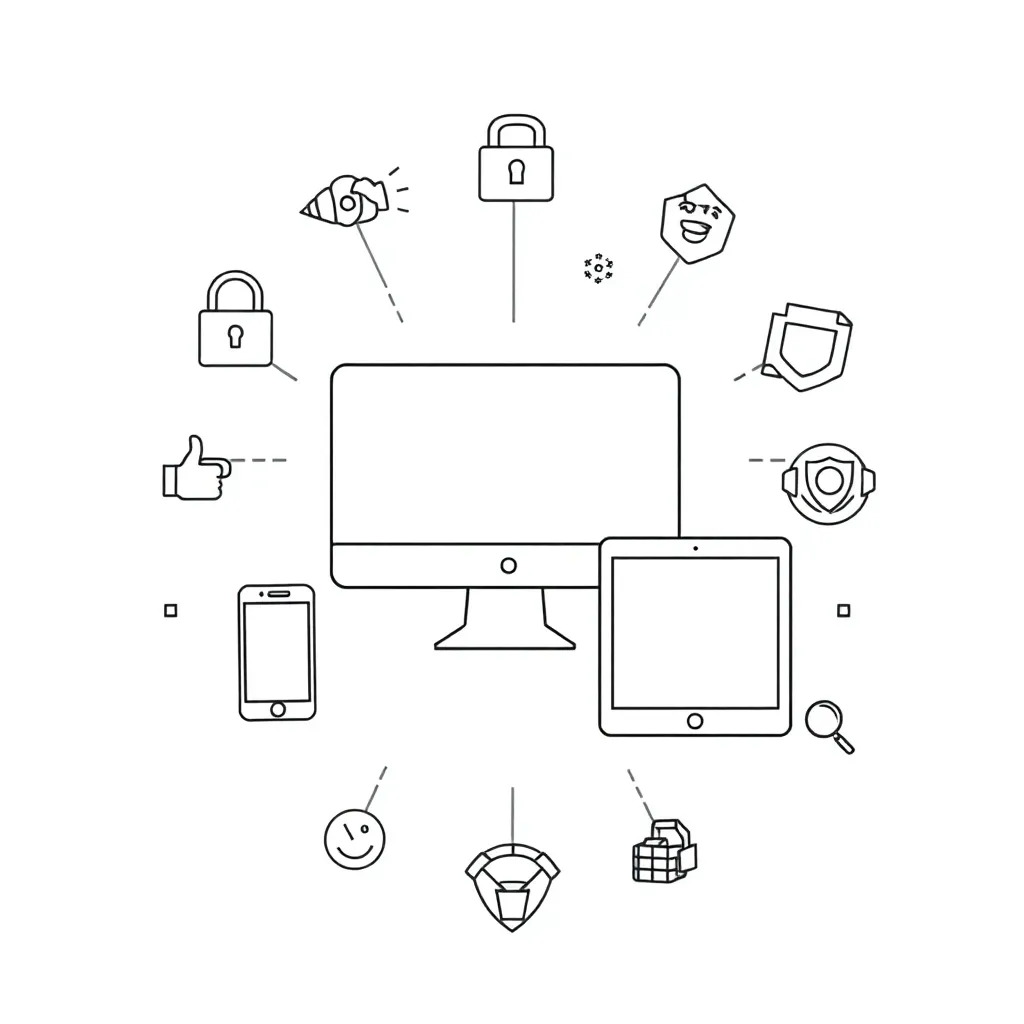 Online safety shield icon