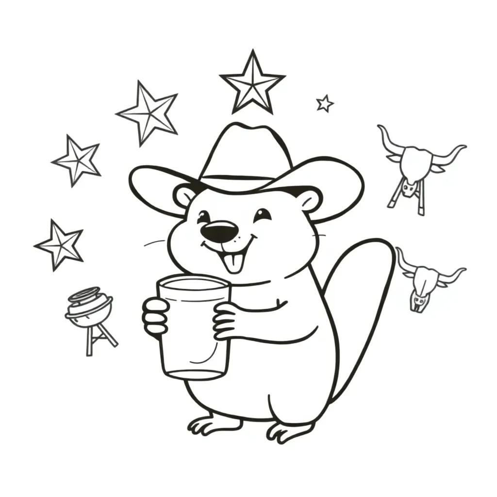 Buc-ee the beaver character illustration