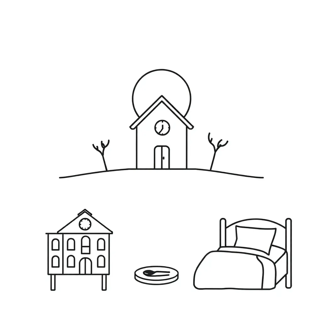 Clock and calendar illustration