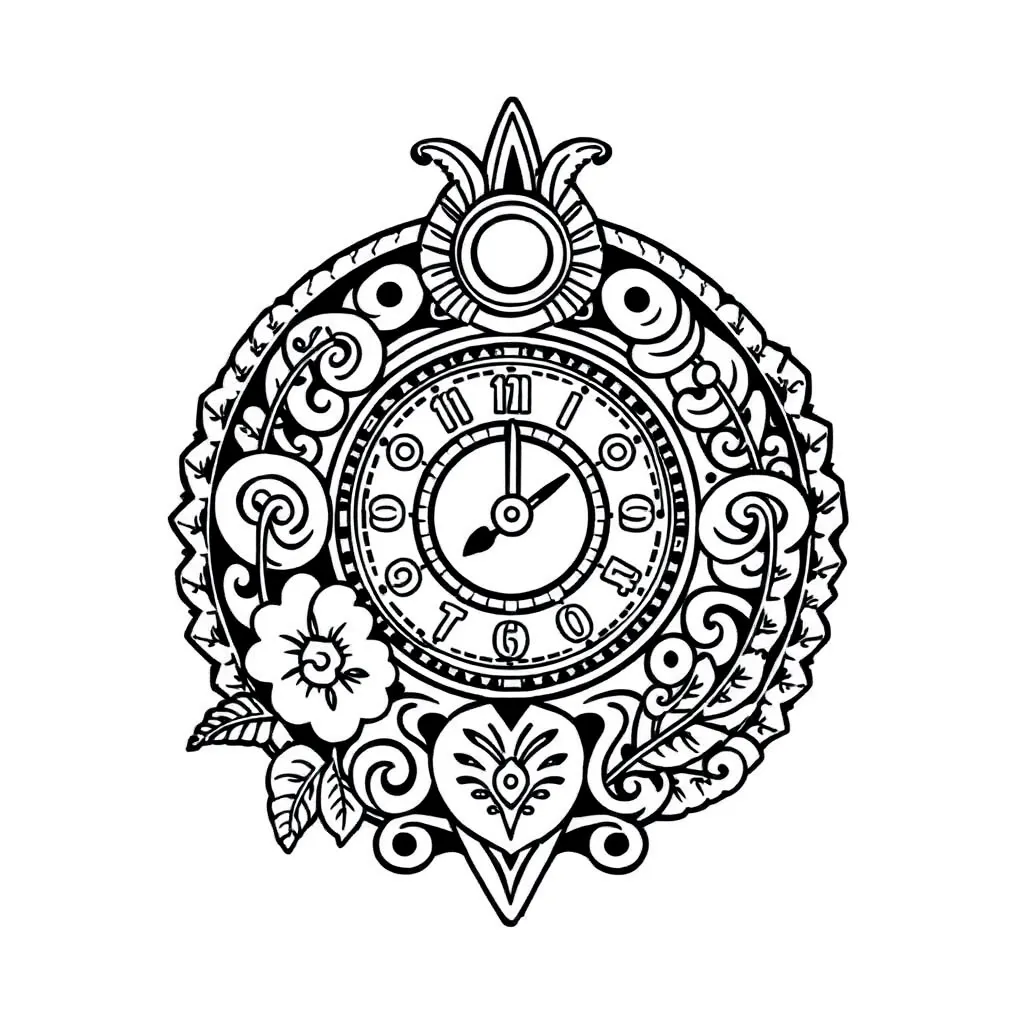 Clock and time measurement illustration