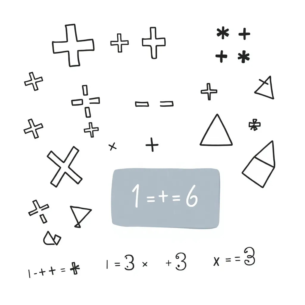 Math worksheet illustration