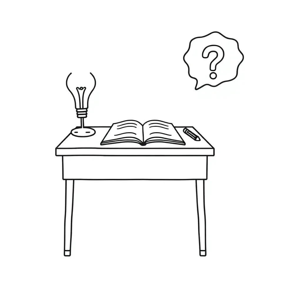 Student writing at desk