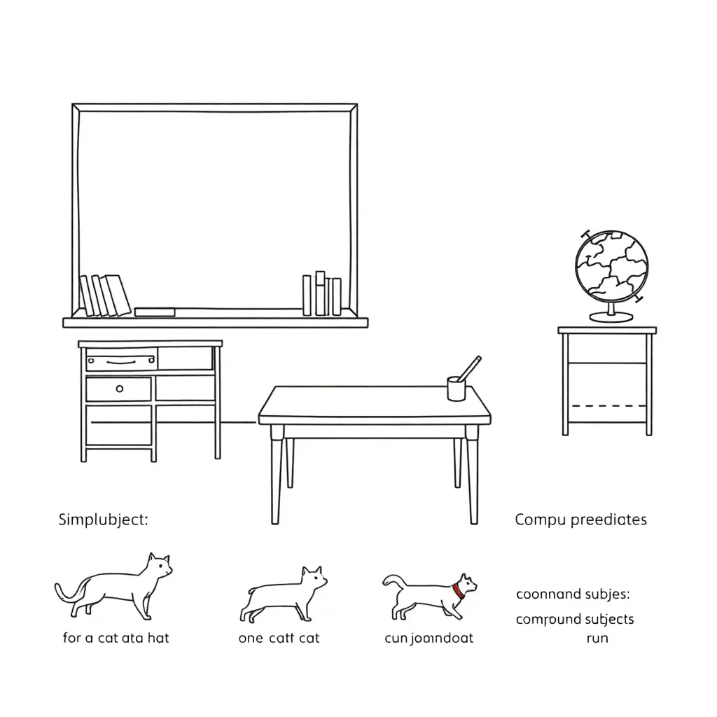Grammar worksheet illustration