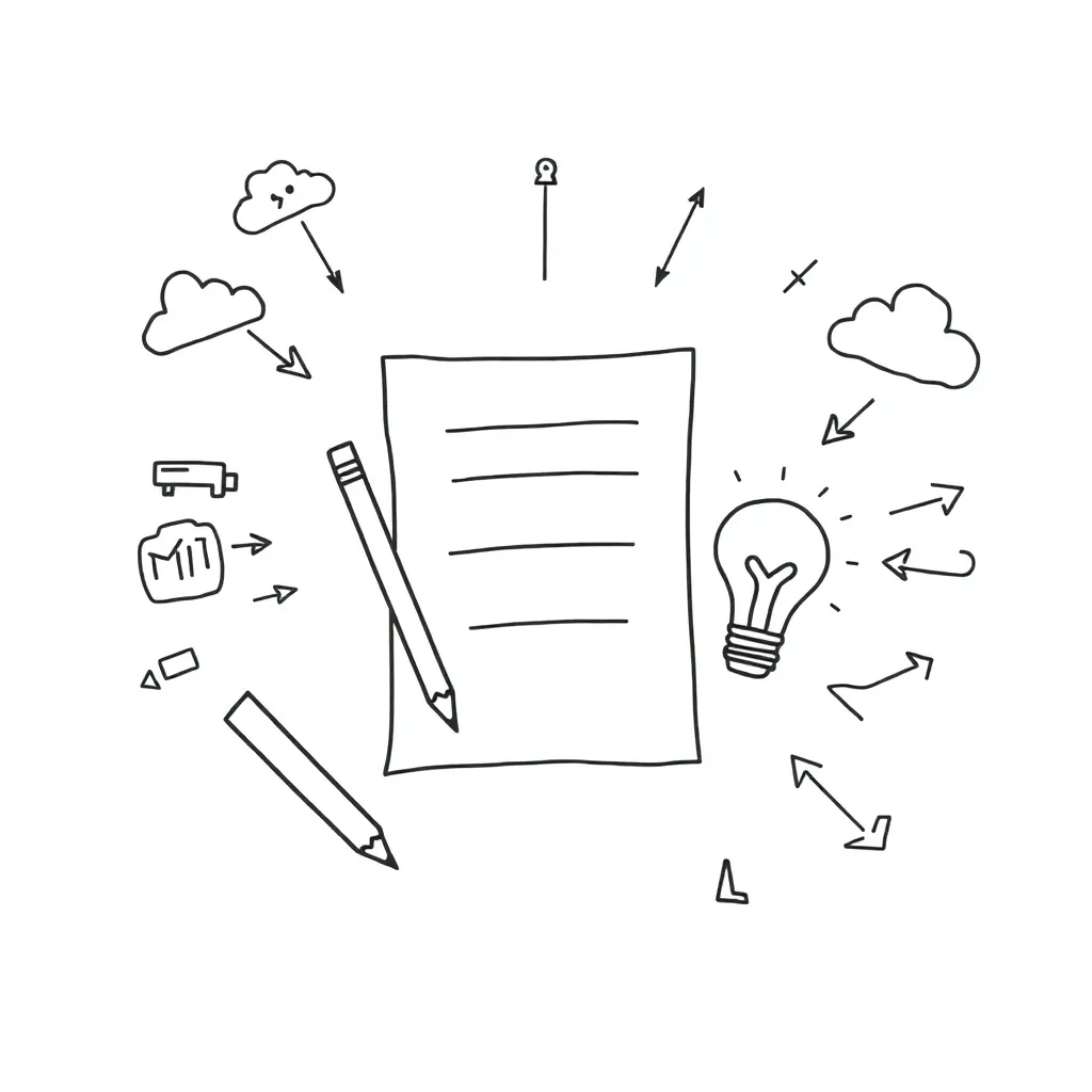 Writing process illustration