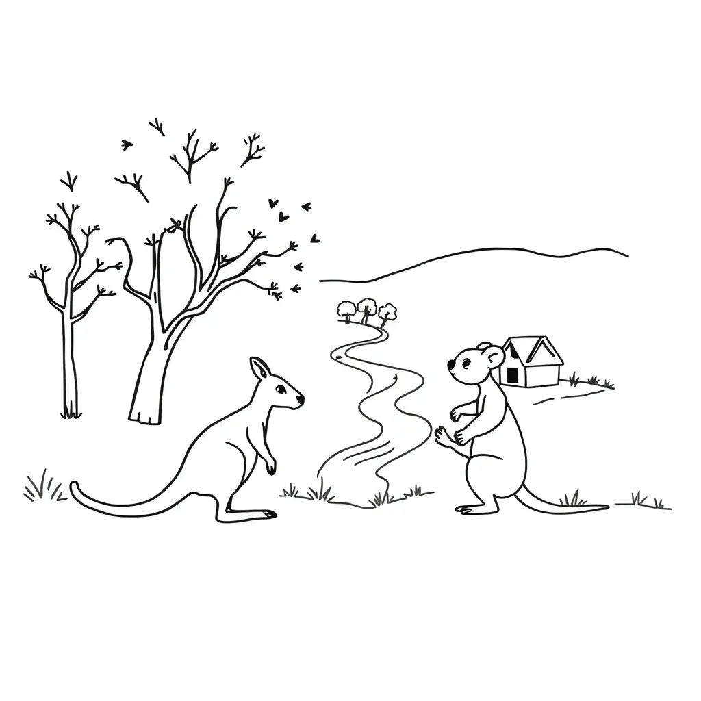Human impact on environment illustration