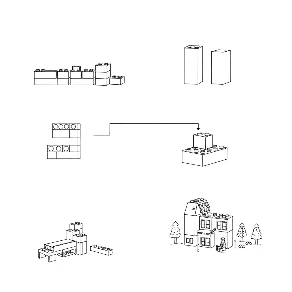 Lego blocks representing text structures