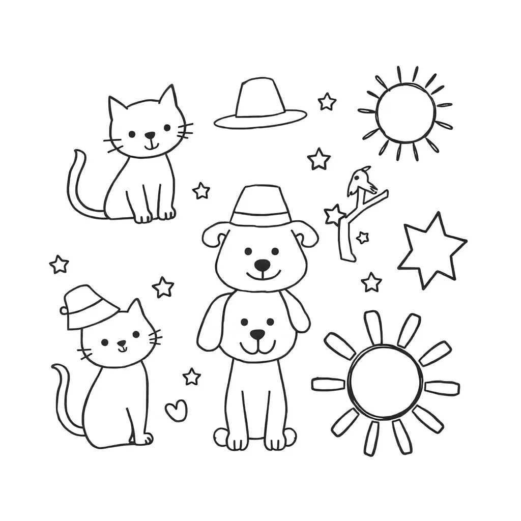 Colourful letters and phonics sounds illustration