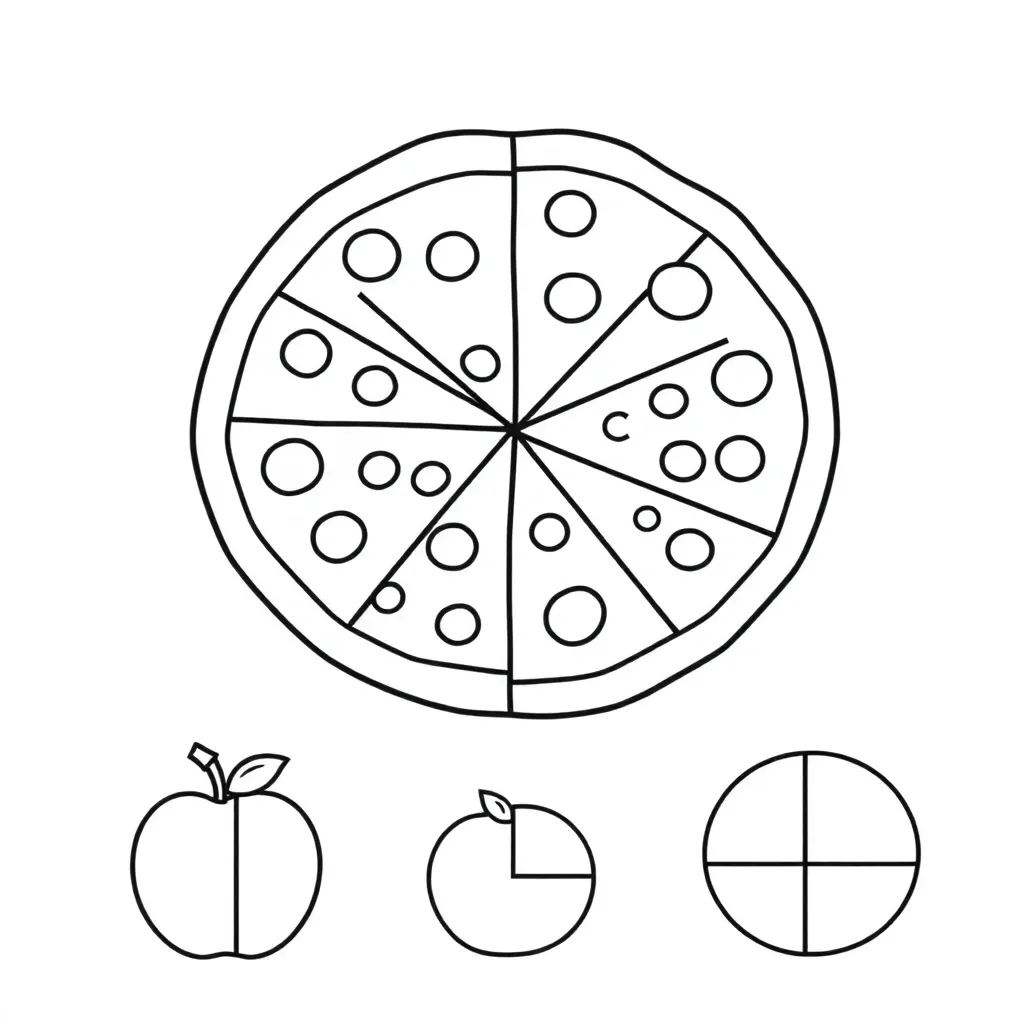 Fraction parts illustration