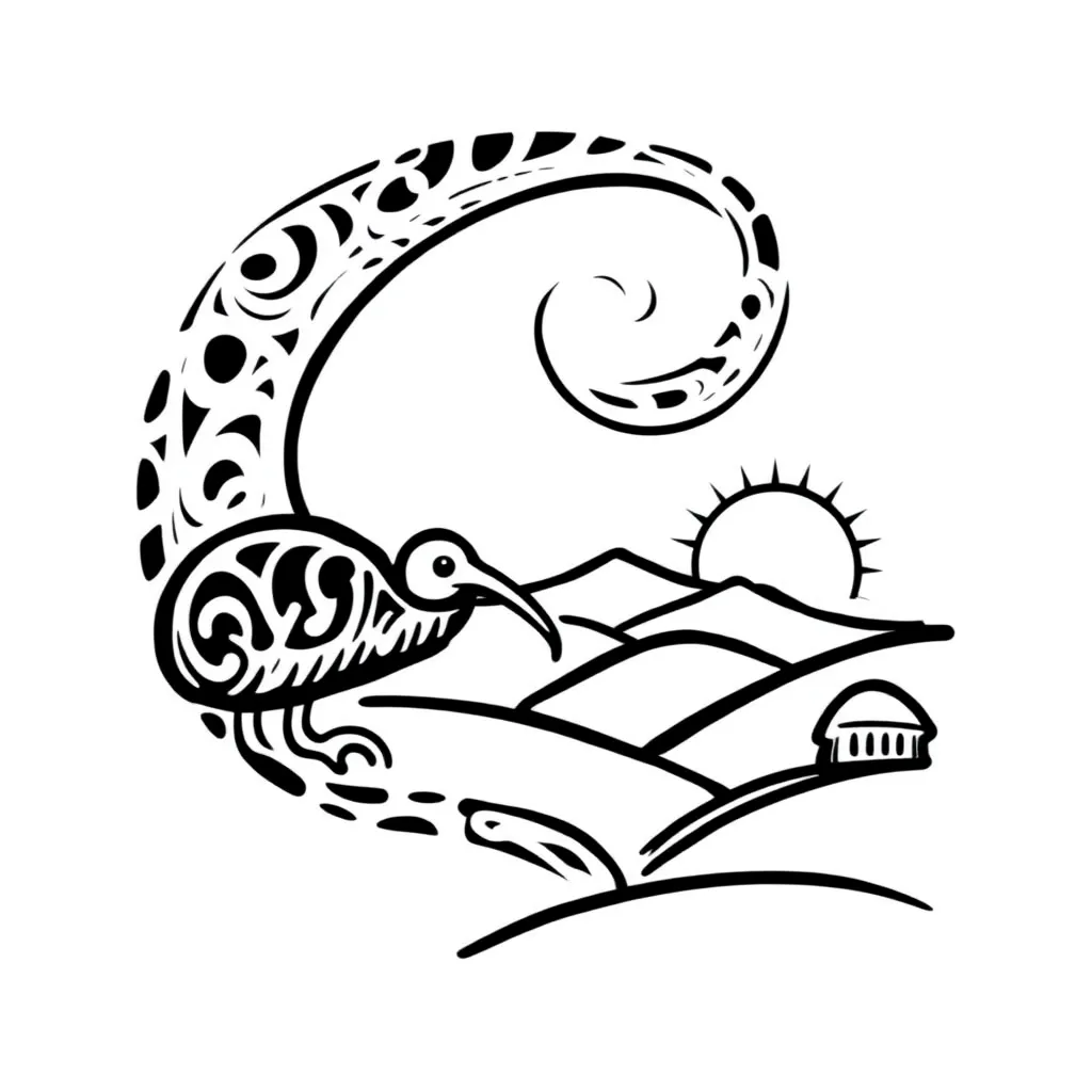 Māori greeting illustration