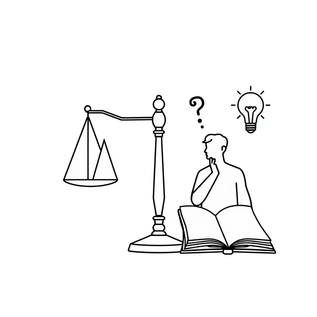 Justice scales and identity themes illustration