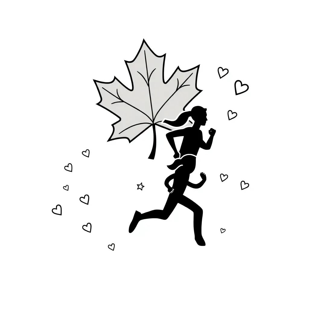 Terry Fox running illustration