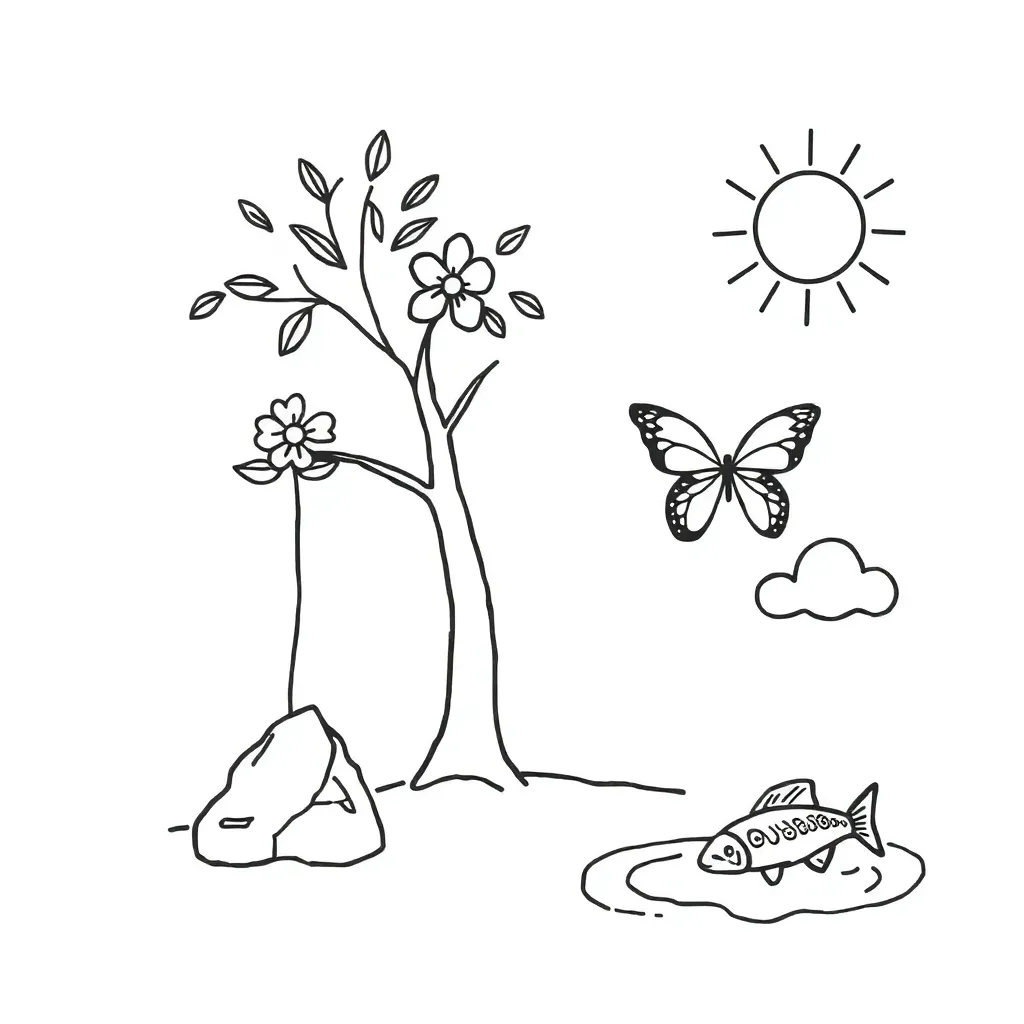 Living things illustration