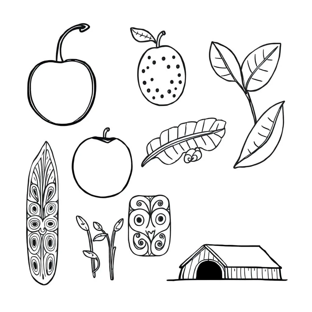 Healthy foods and nutrition illustration