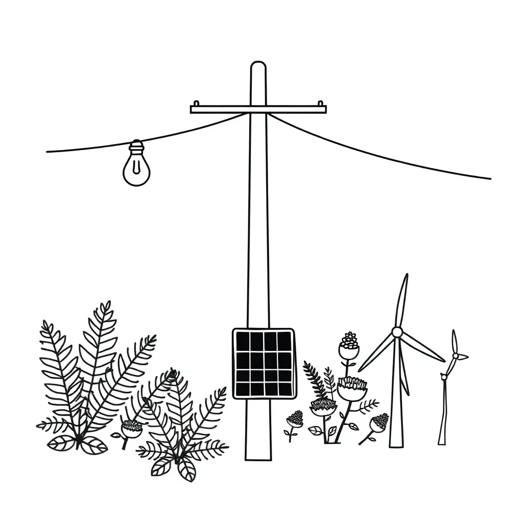 Electricity basics illustration