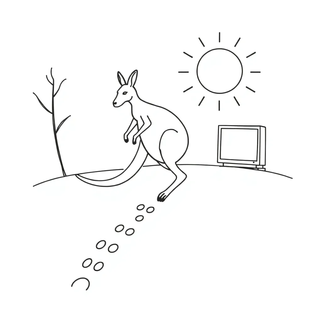 Digital footprint illustration