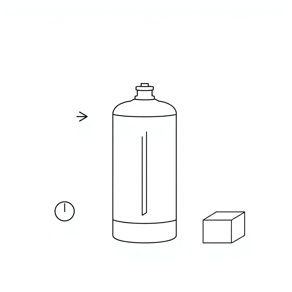 Gas cylinder and piston diagram