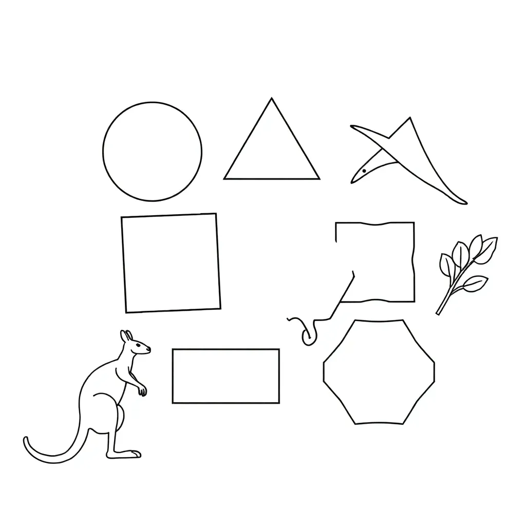 2D shapes illustration