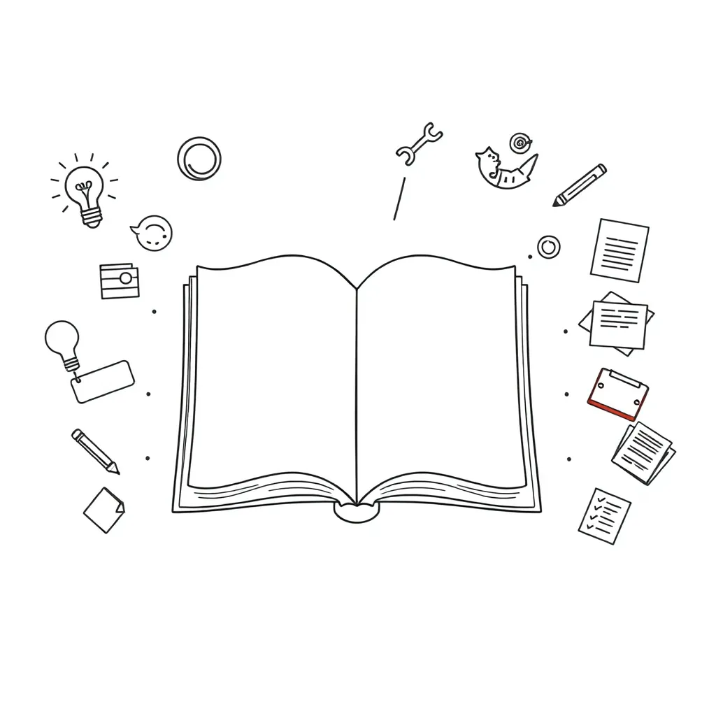 Student reading a book with main idea concepts