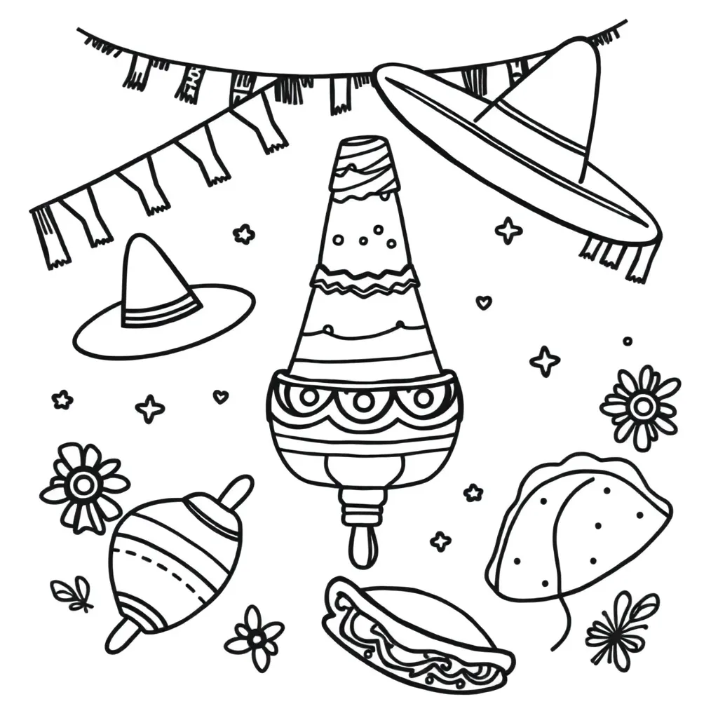 Spanish language worksheet illustration