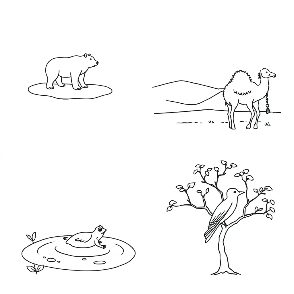 Animals with different adaptations