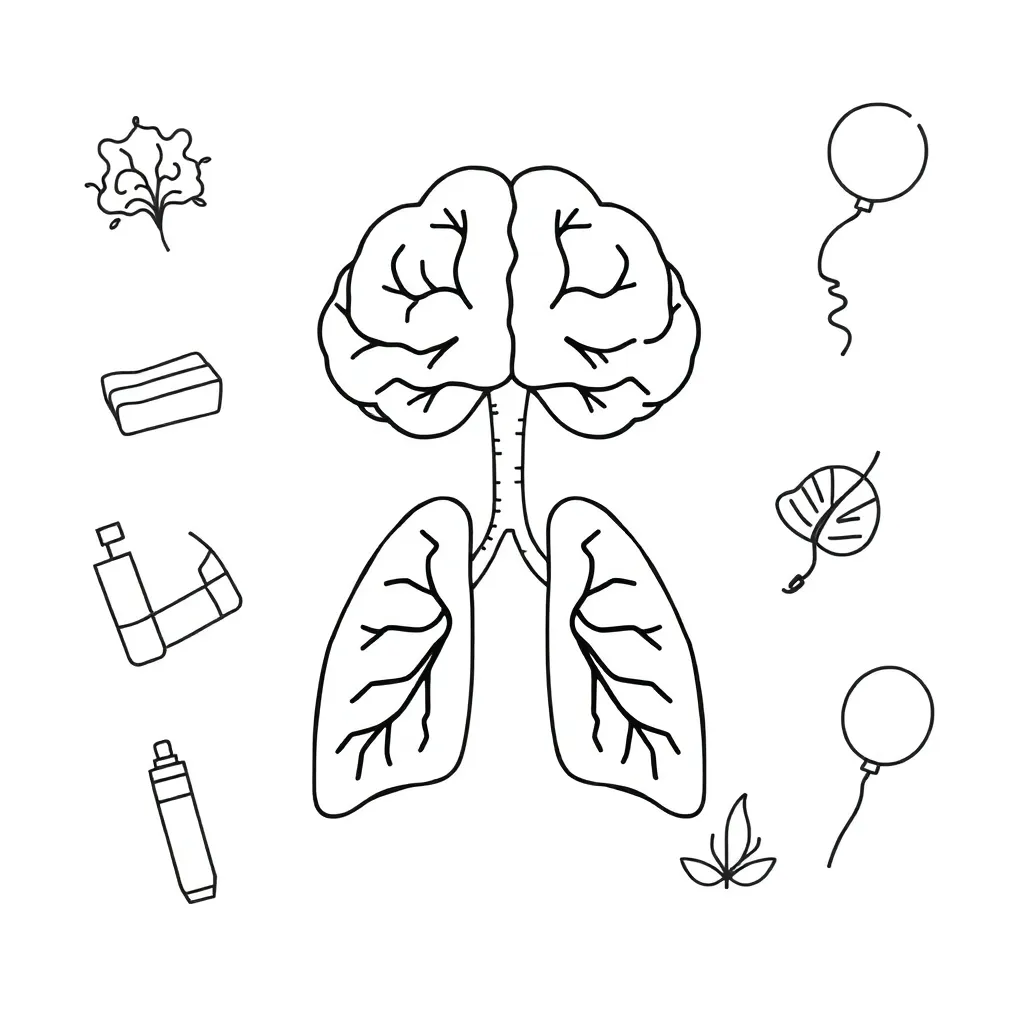 Brain and health education illustration