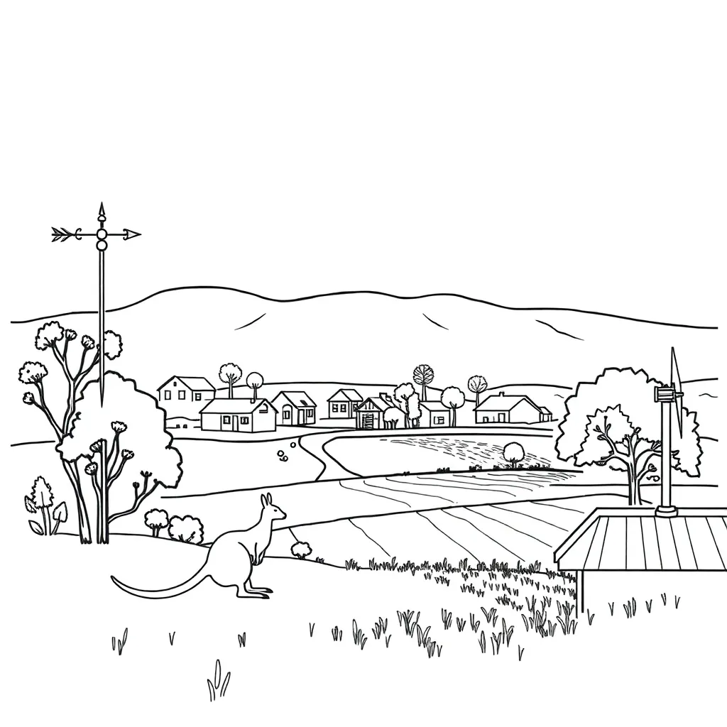 Bungawitta town illustration