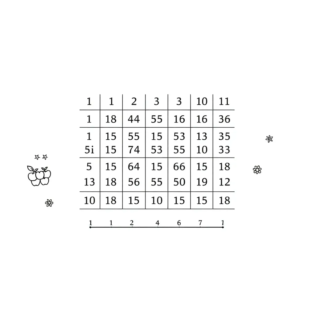 Times tables illustration