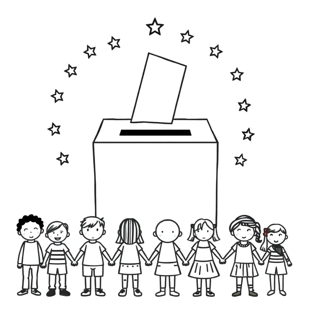 Voting and democracy illustration