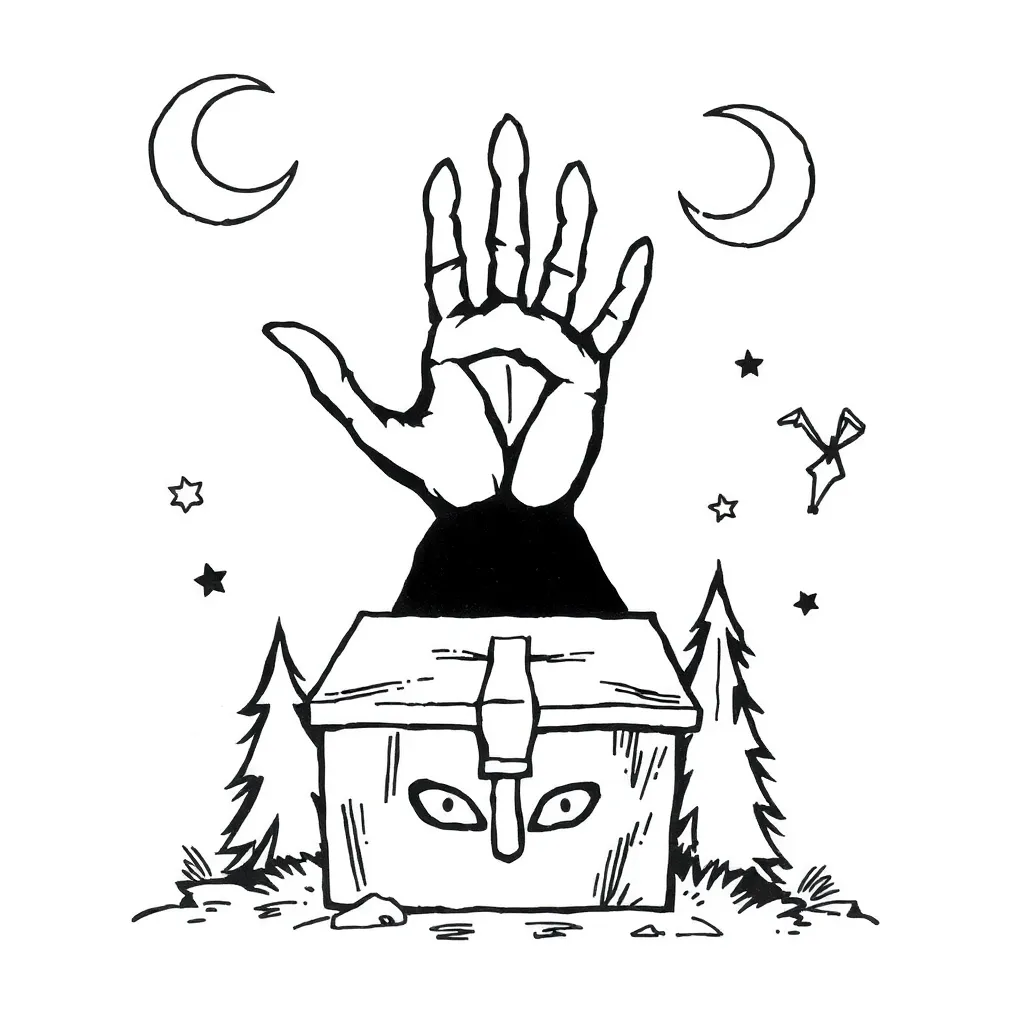 Mysterious monkey's paw illustration