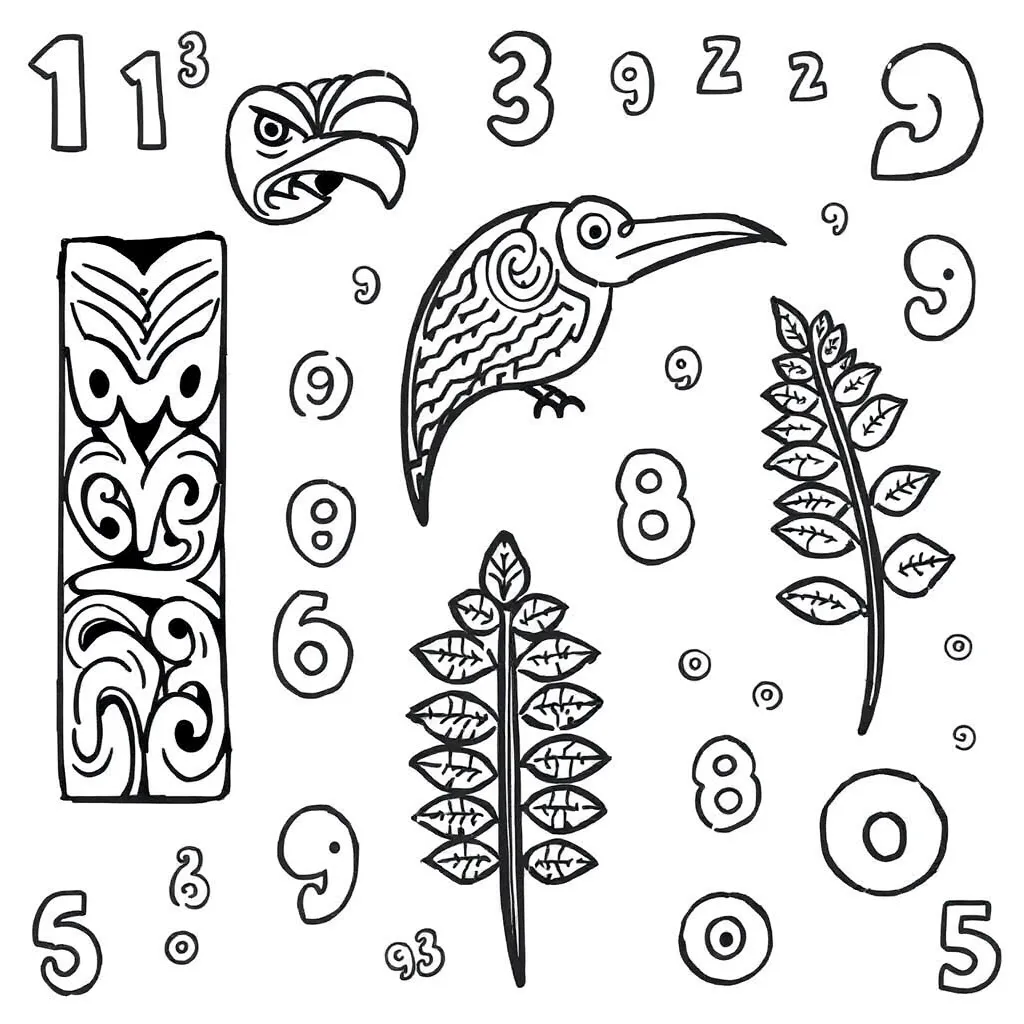 Math symbols and numbers illustration