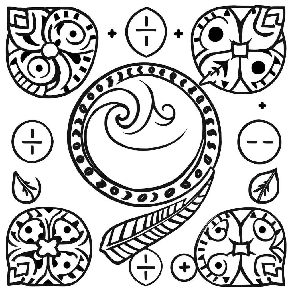 Mathematical symbols and calculator illustration