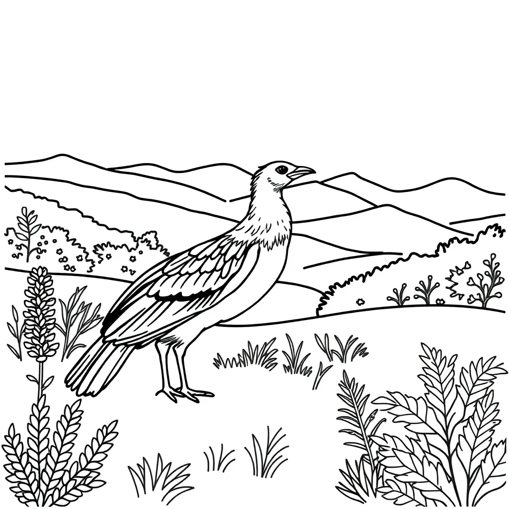 Takahe bird illustration