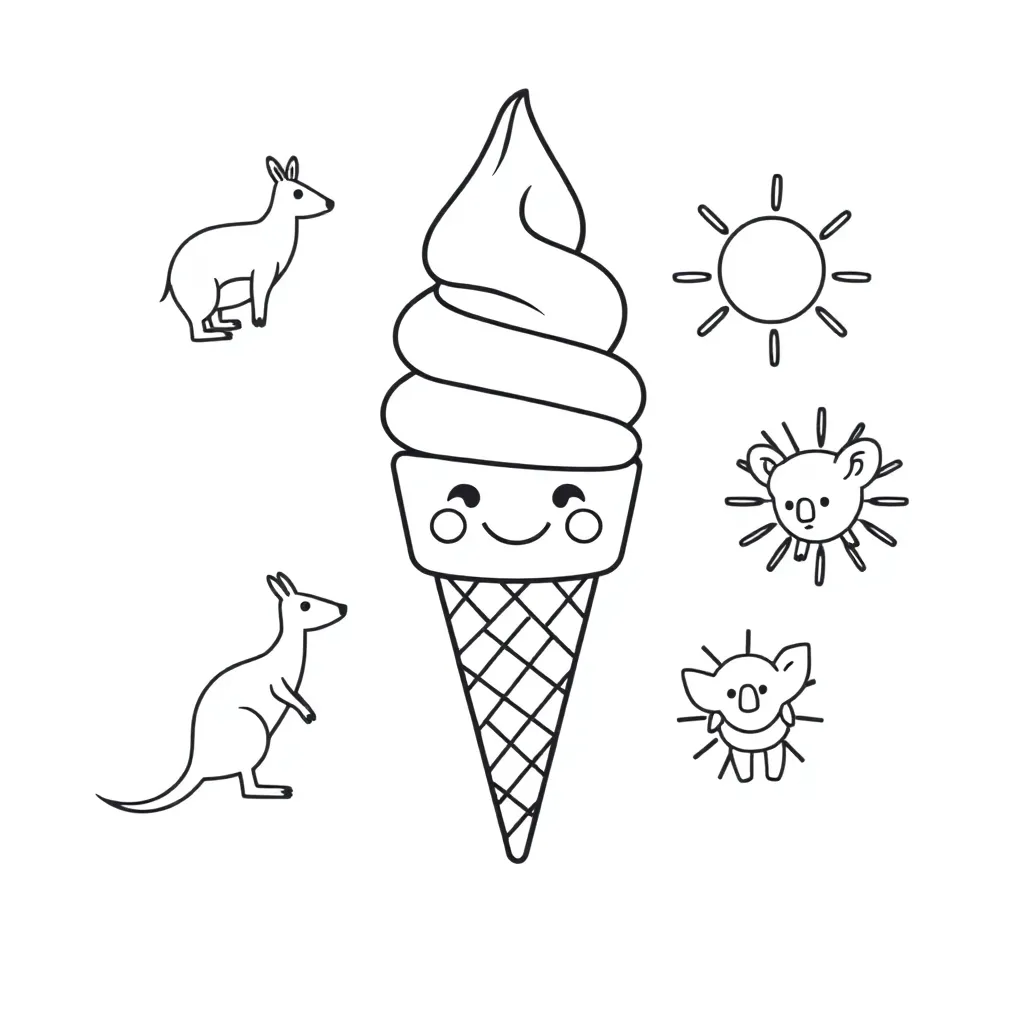 Ice cream and persuasive writing illustration