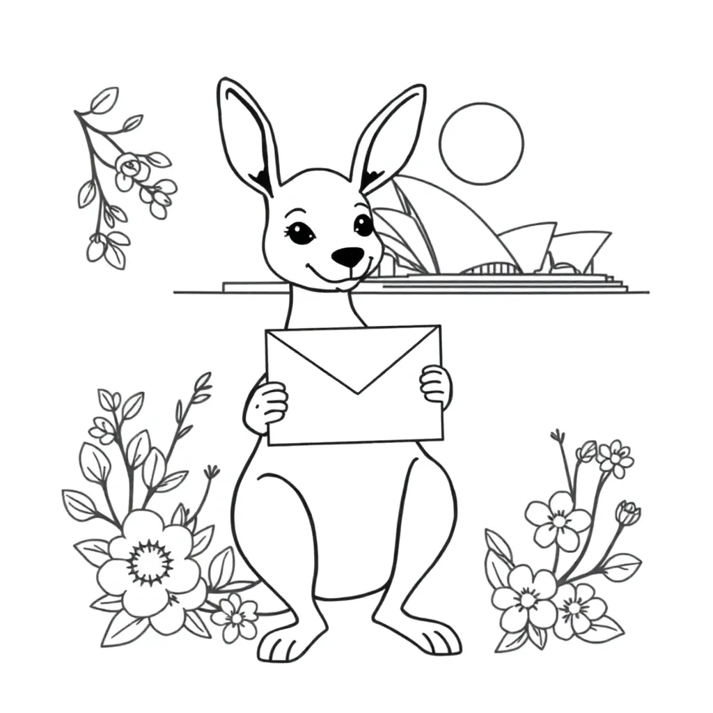 Letter writing illustration