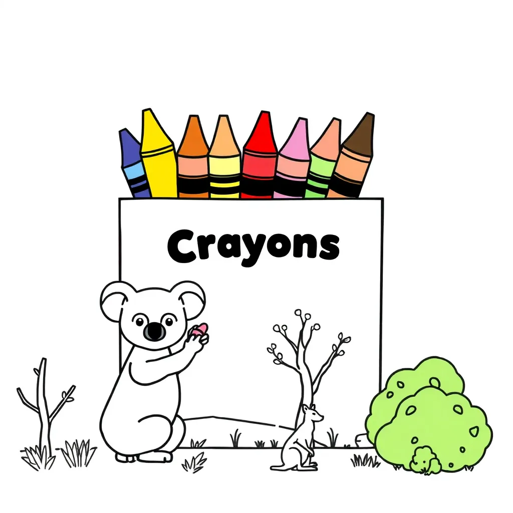 Colourful crayons writing letters