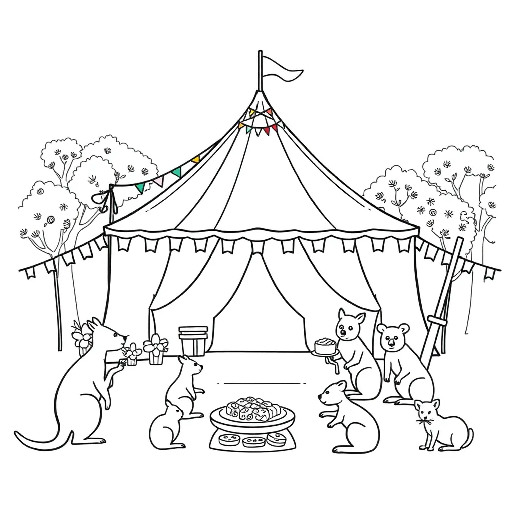 Festival poster planning illustration