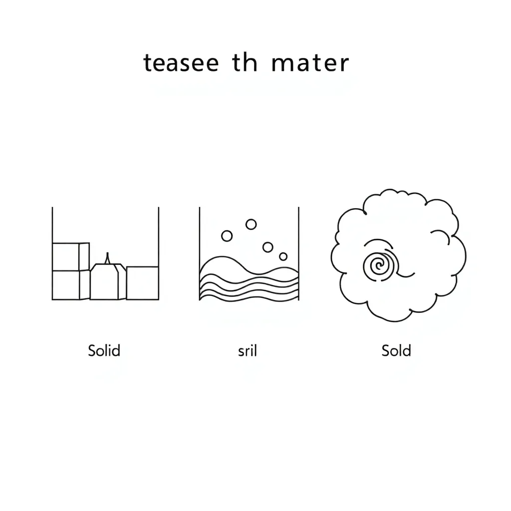 States of matter illustration